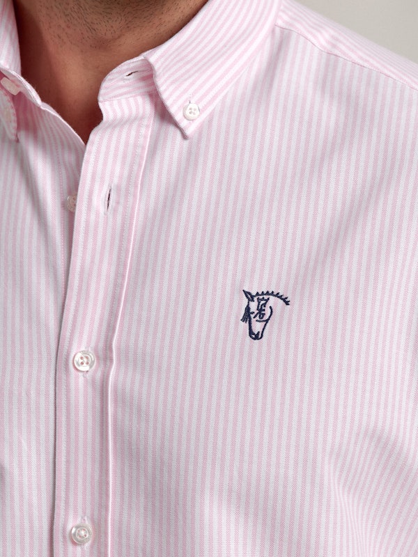 Camisa Oxford Rayas | Rosa