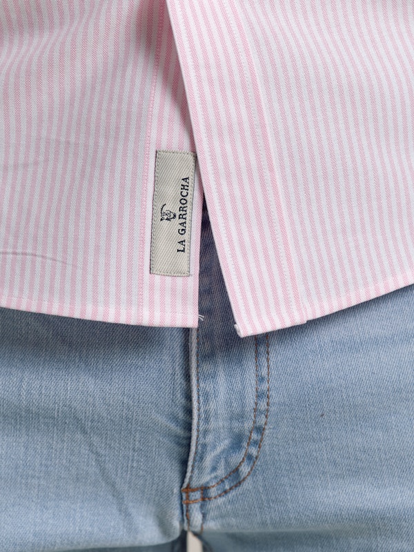 Camisa Oxford Rayas | Rosa