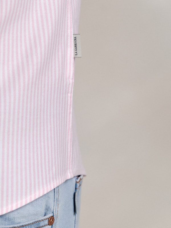 Camisa Oxford Rayas | Rosa