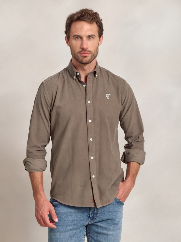 Chemise en Velours | Taupe