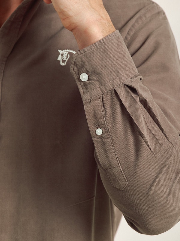 Chemise en Velours | Taupe