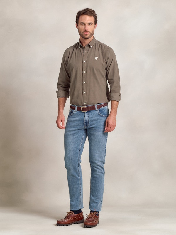 Chemise en Velours | Taupe