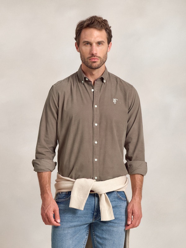 Chemise en Velours | Taupe