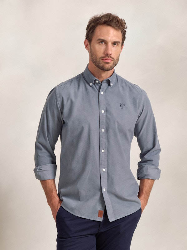 Camisa de Veludo Cotelê | Cobalto