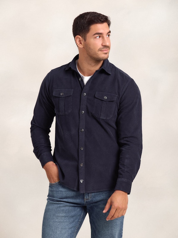 Chemise en Velours avec Poches | Marino