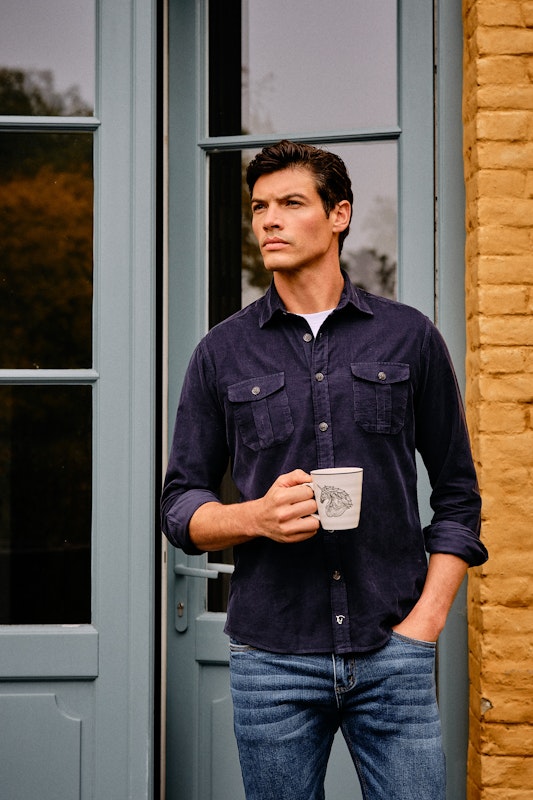 Chemise en Velours avec Poches | Marino