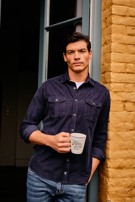 Chemise en Velours avec Poches | Marino