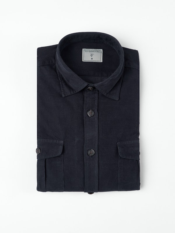 Chemise en Velours avec Poches | Marino