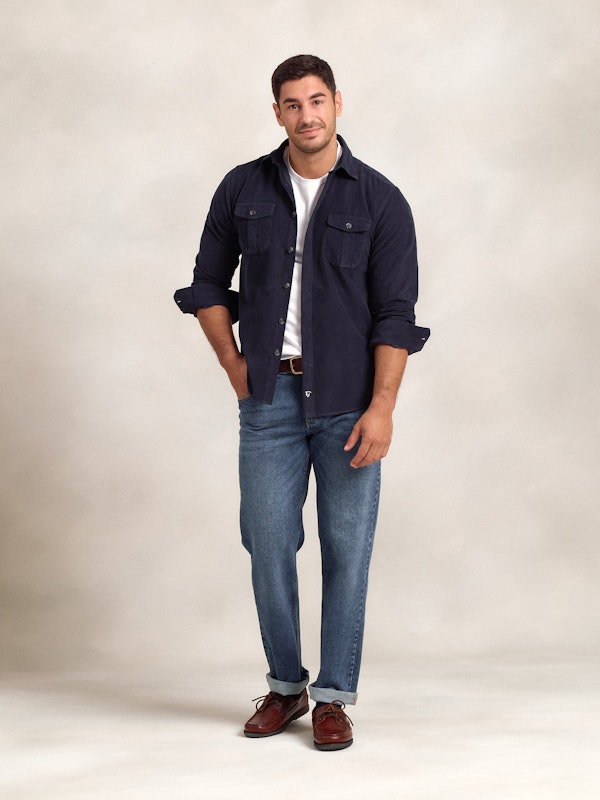 Chemise en Velours avec Poches | Marino