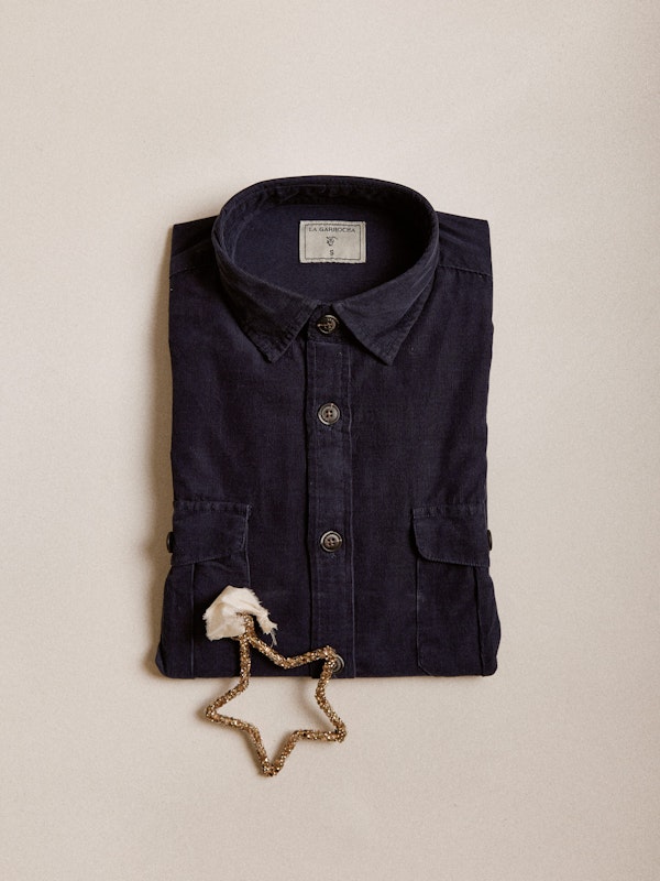 Chemise en Velours avec Poches | Marino