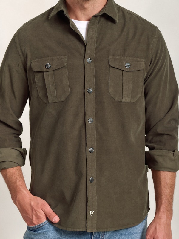 Chemise en Velours avec Poches | Caza