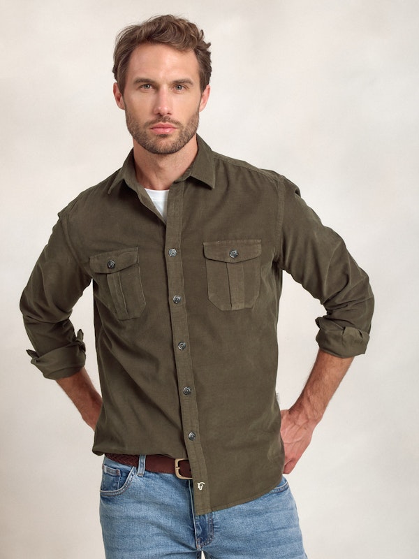 Chemise en Velours avec Poches | Caza