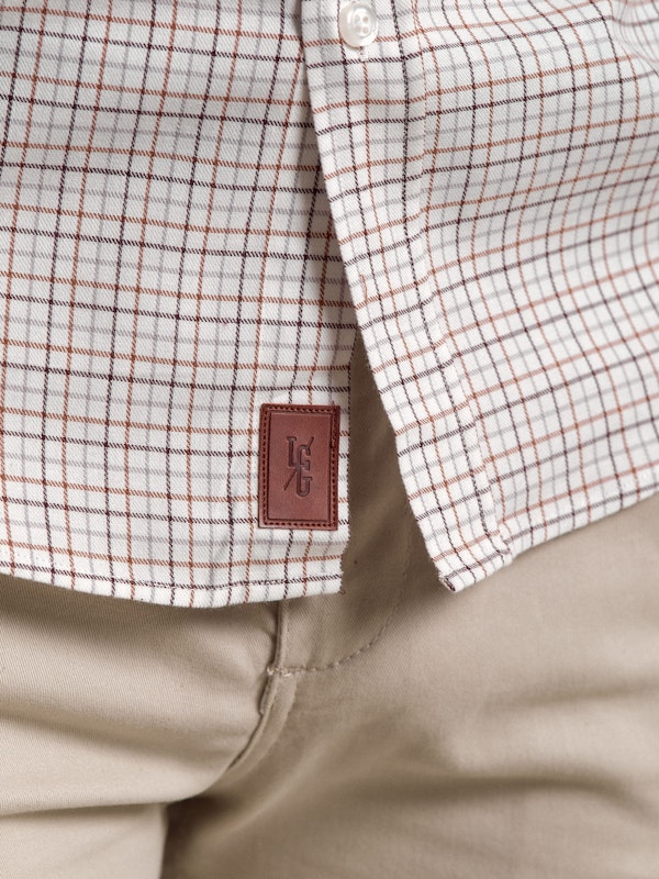 Chemise à Carreaux Fins | Moka 