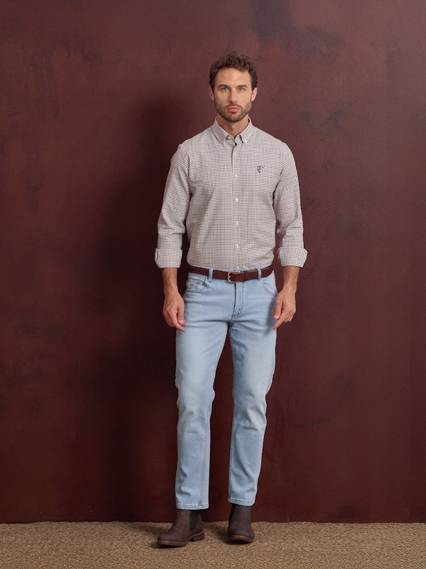 Chemise à Petits Carreaux | Burgundy