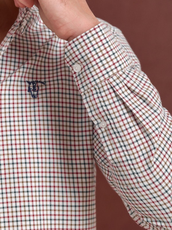 Chemise à Petits Carreaux | Burgundy