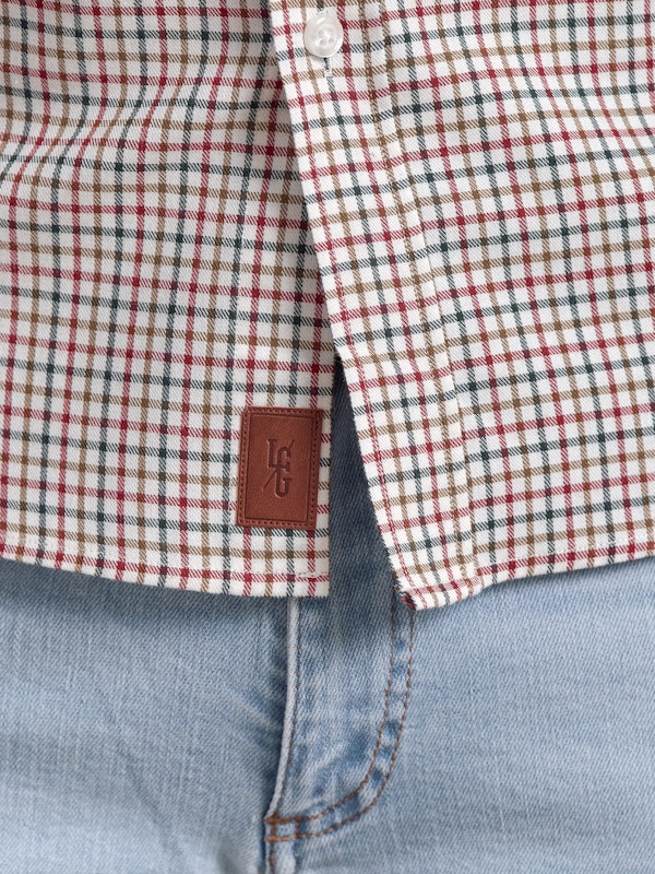 Chemise à Petits Carreaux | Burgundy