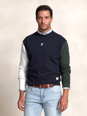 Sudadera Caja Multicolor | Marino