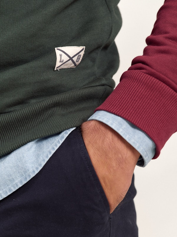 Sweatshirt à Col Boîte Multicolore | Abeto