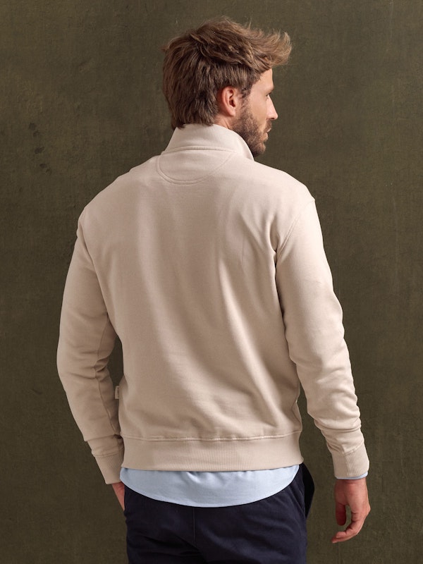 Sweat-shirt à demi-zip basique | Nude
