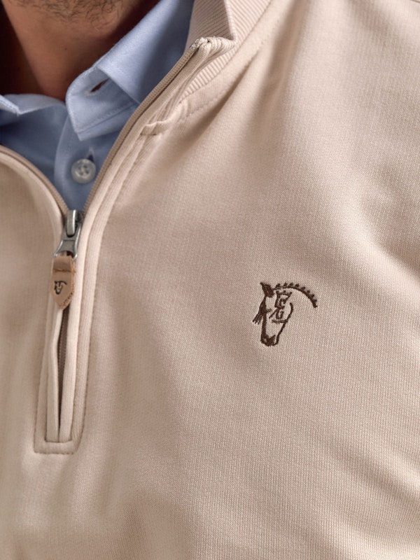 Sweat-shirt à demi-zip basique | Nude