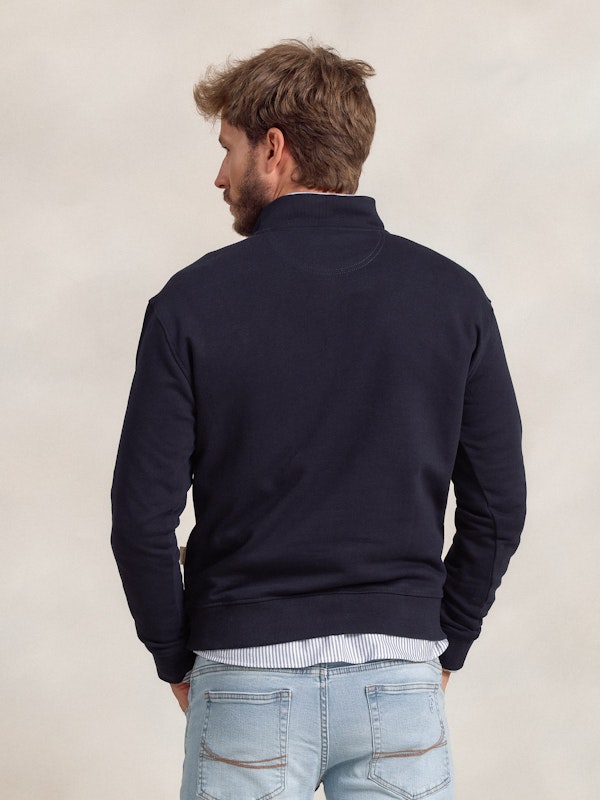 Sudadera Media Cremallera Básica | Marino