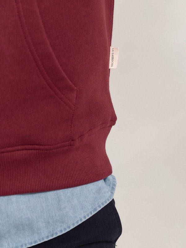 Sweat-shirt à demi-zip basique | Burgundy