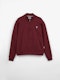 Sudadera Media Cremallera Básica | Burgundy