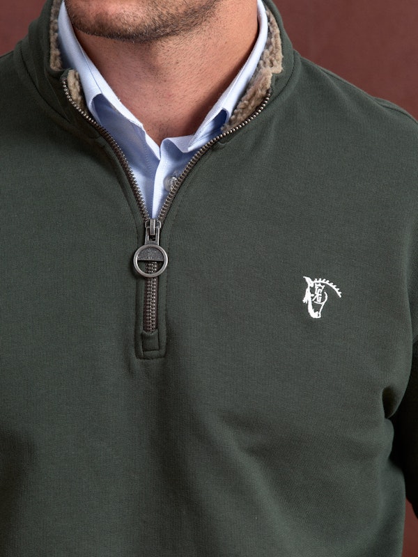 Sudadera Media Cremallera Detalle | Abeto