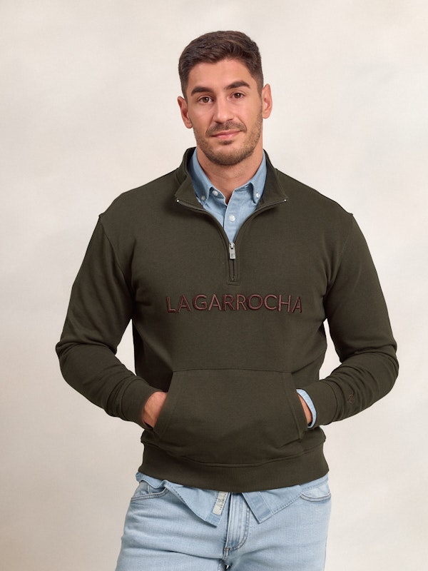 Sweat-shirt à demi-zip Brand | Caza
