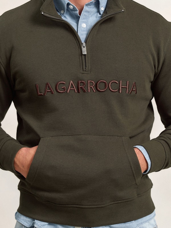 Sweat-shirt à demi-zip Brand | Caza