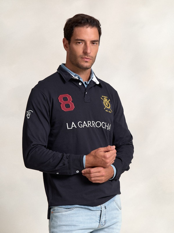 Polo com Patches | Marino