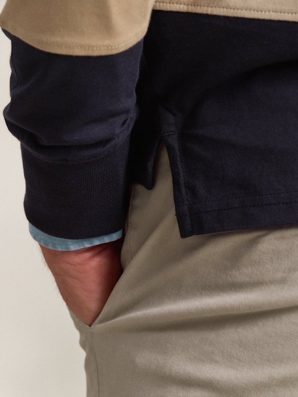 Polo Rayé avec Numéro | Marino