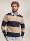 Striped Number Polo | Marino