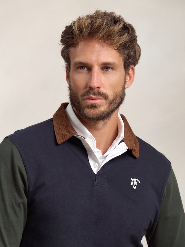Polo à col Côtelé | Marino