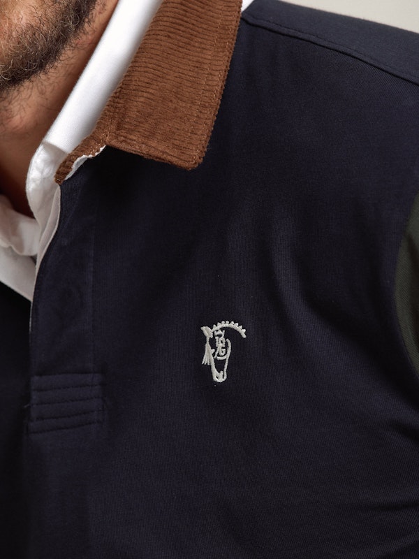 Polo à col Côtelé | Marino