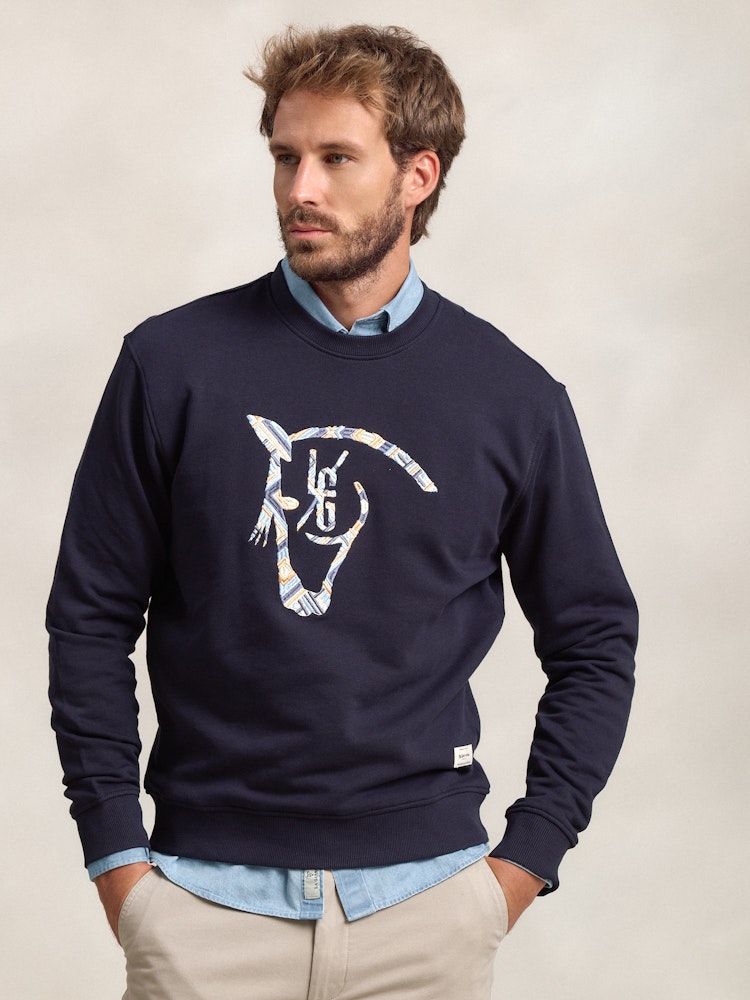 Sudadera Étnica Marino de hombre La Garrocha