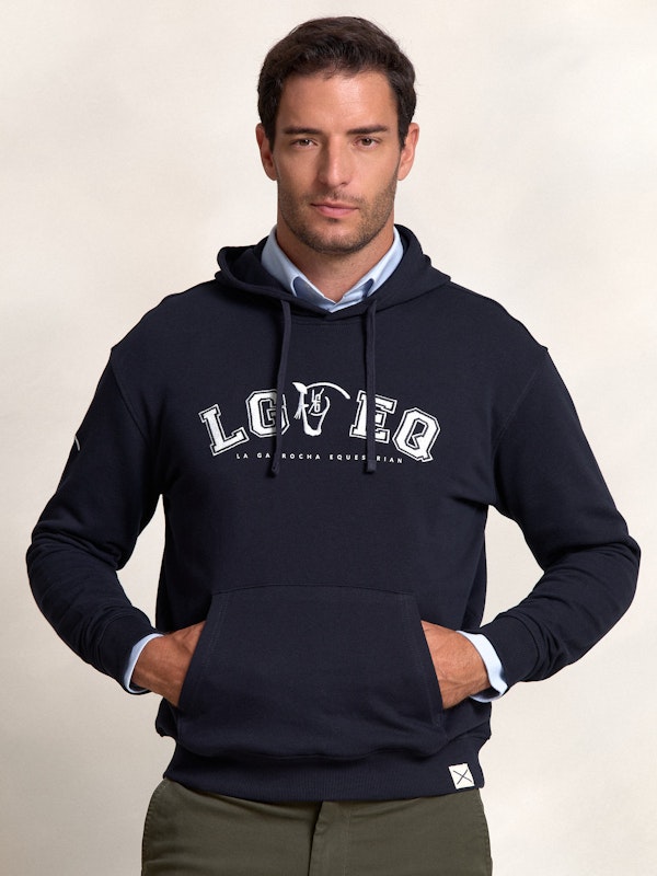 Sudadera Capucha Varsity | Marino