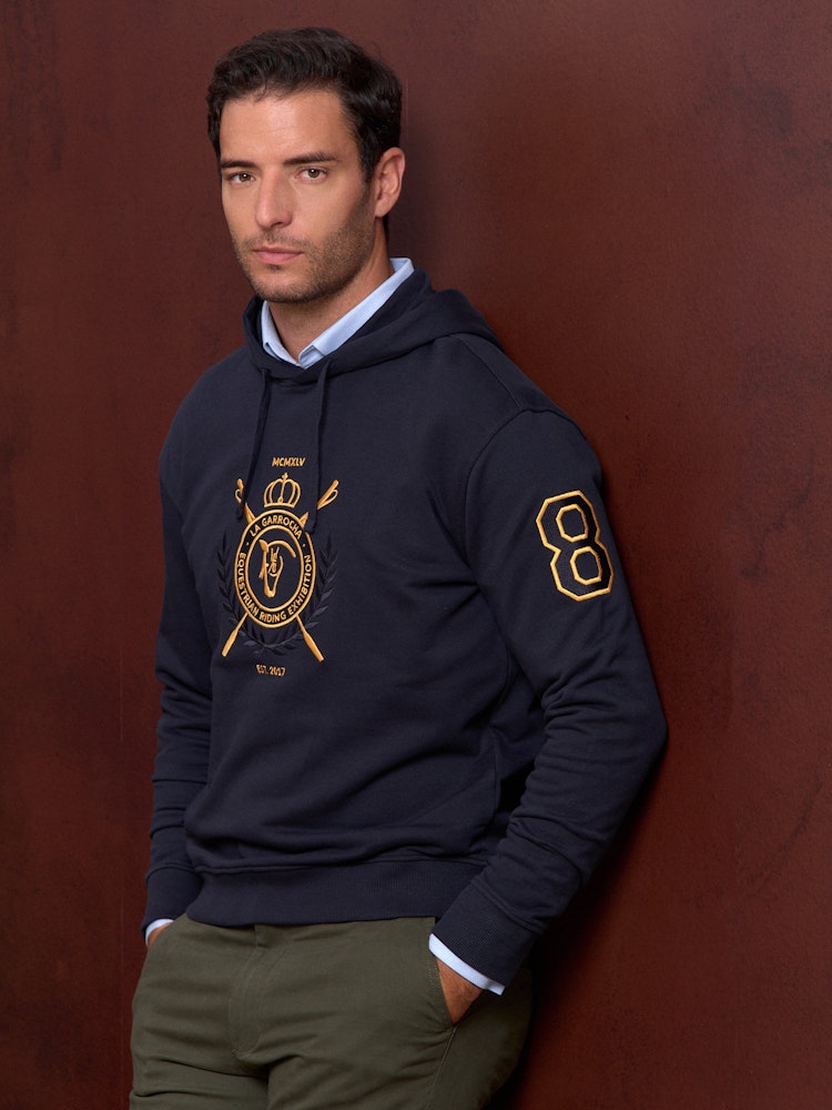 Sudadera Capucha Escudo Marino de hombre La Garrocha