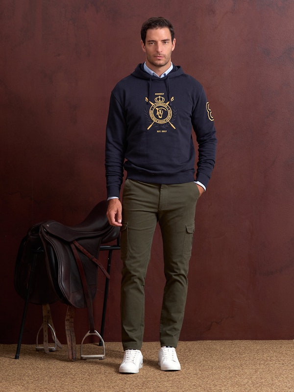 Sweatshirt com Capuz Escudo | Marino