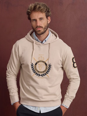 Sudadera Capucha Escudo | Nude