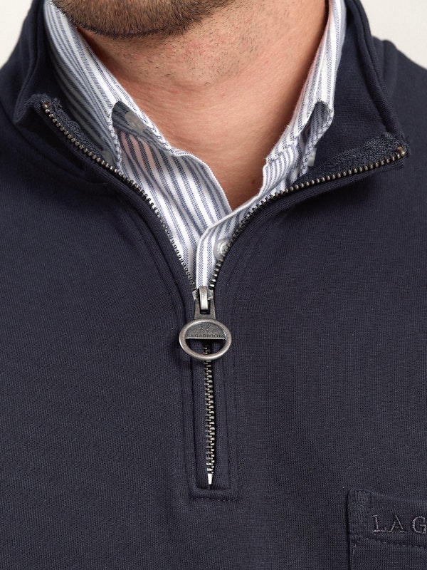 Sweat-shirt à demi-zip avec Poche | Marino