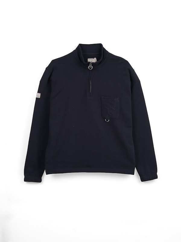 Sweat-shirt à demi-zip avec Poche | Marino