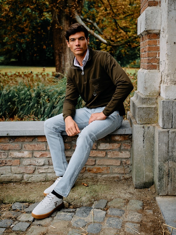 Sweat-shirt à demi-zip avec Poche | Caza