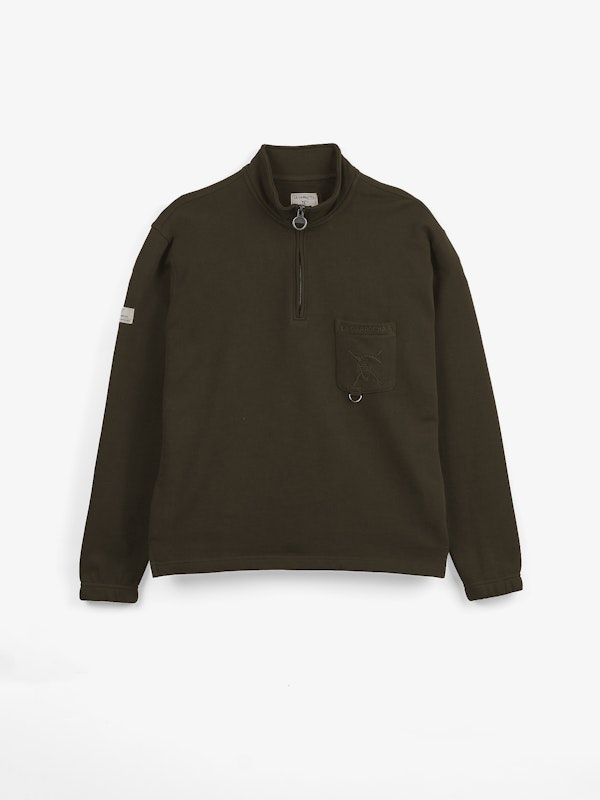 Sweatshirt de meio zíper com Bolso | Caza