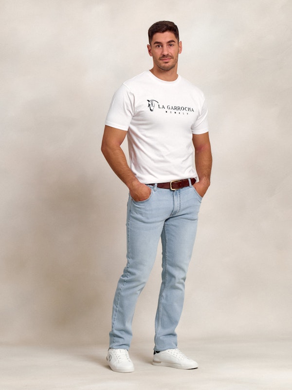 T-shirt Flock Print Classique | Blanco