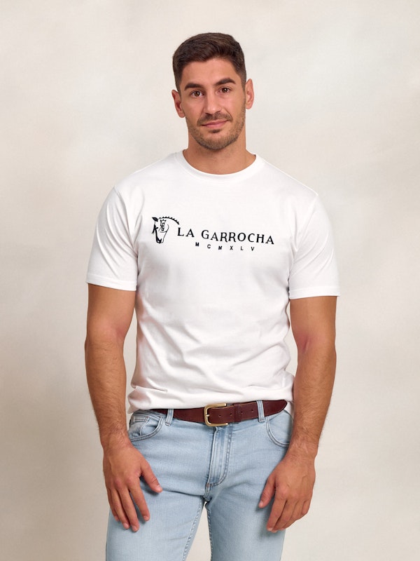 T-shirt Flock Print Classique | Blanco