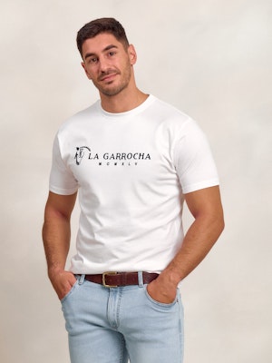 T-shirt Flock Print Classique | Blanco