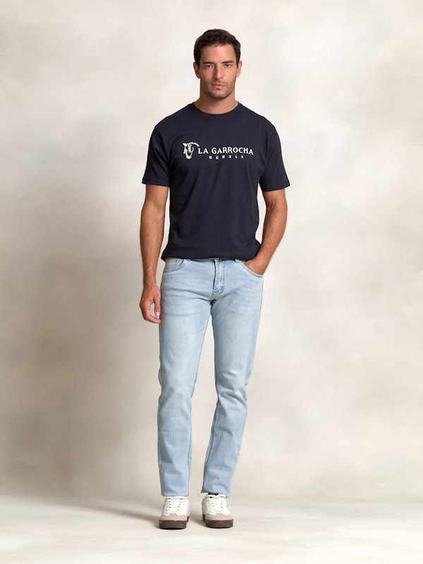 T-shirt Flock Print Classique | Marino