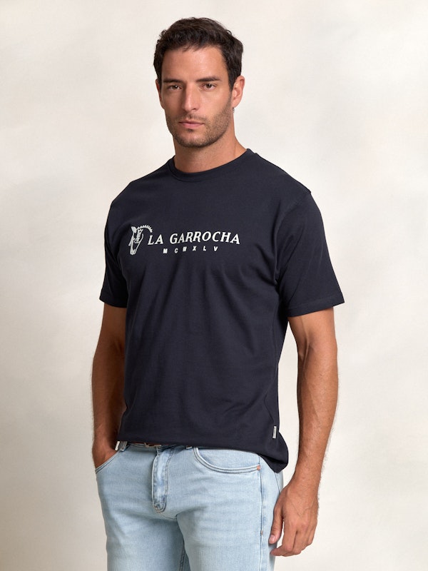 T-shirt Flock Print Classique | Marino