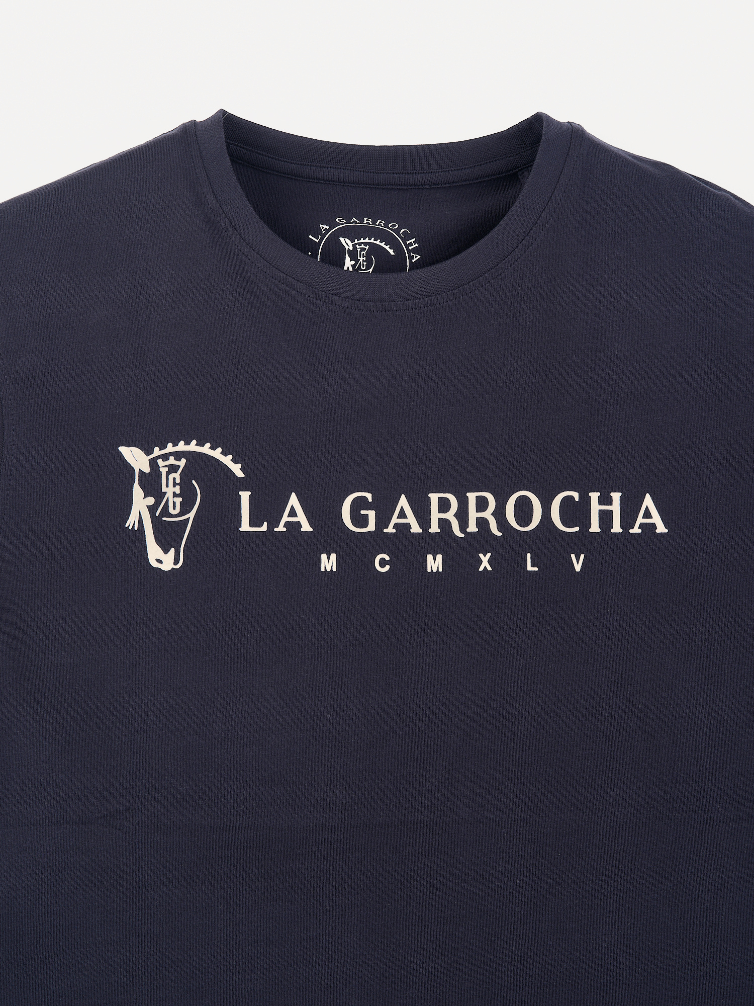 Camiseta Flock Print Clásica | Marino